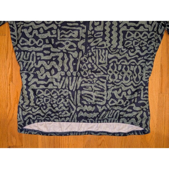 Vintage L.L. Bean Cycling Short Sleeve Jersey Mens L Coolmax All Over Print USA - Picture 3 of 9